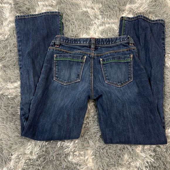 Gap denim girls lowrise jeans size 12   Rainbow stitching. Fits women’s Xs. Refe - Picture 4 of 8